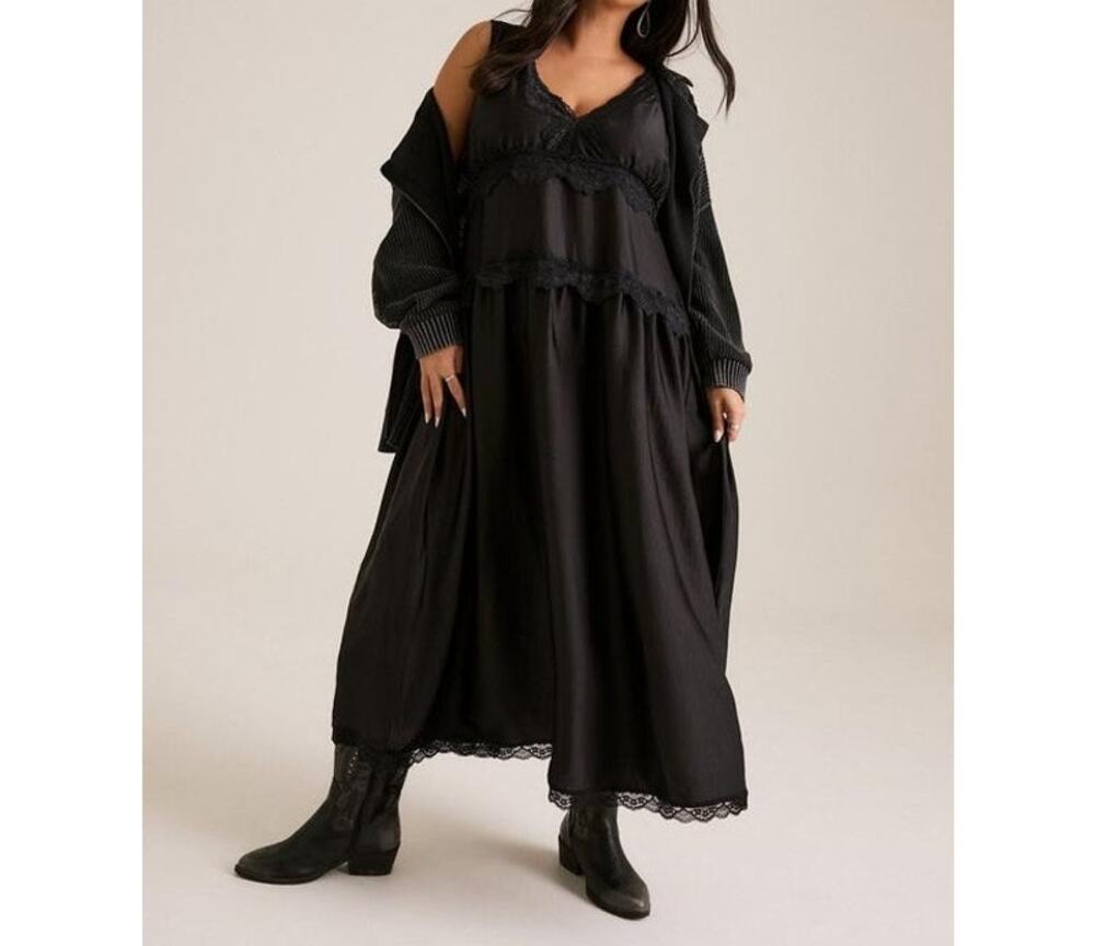 Festi Lace Trim Maxi Dress Size 0 (12 or Large)